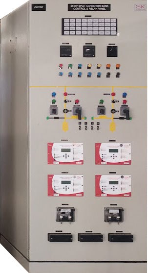 25kv split capacitor bank control and relay panel