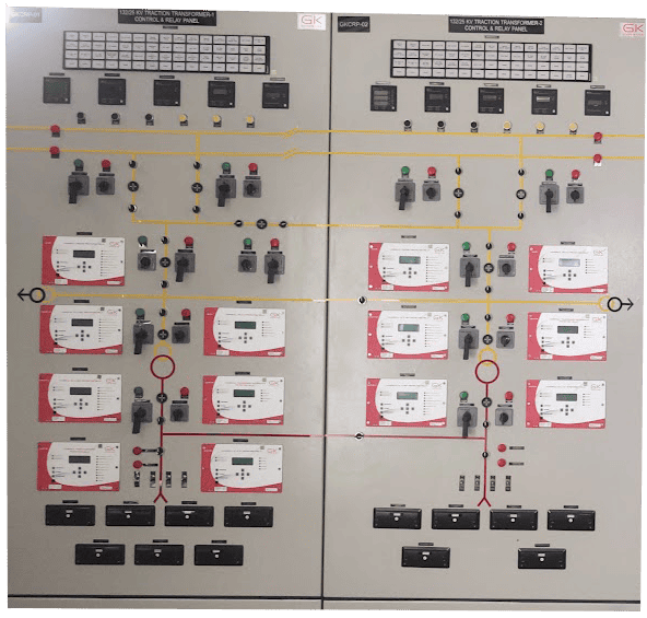 25kv traction-transformer control and relay panel