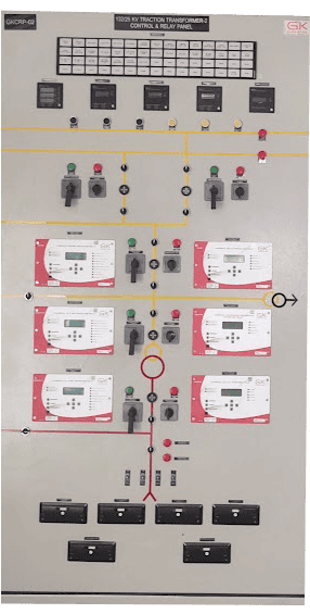 25kv traction transformer protection control and relay panel